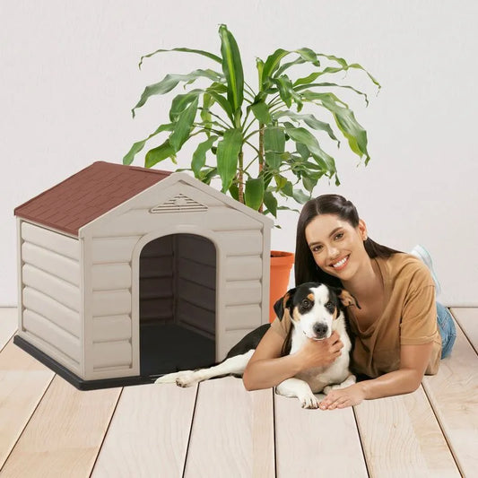Casa para perros de razas pequeñas - Gris hielo/Terracorta