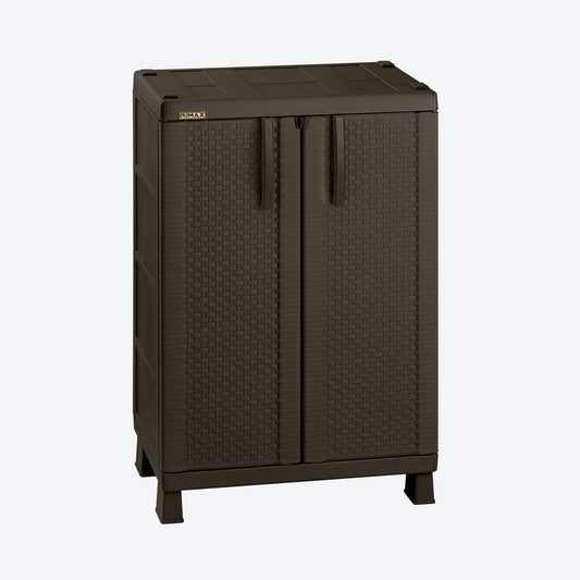 Armario mediano de apariencia Rattan color Wengue de Rimax