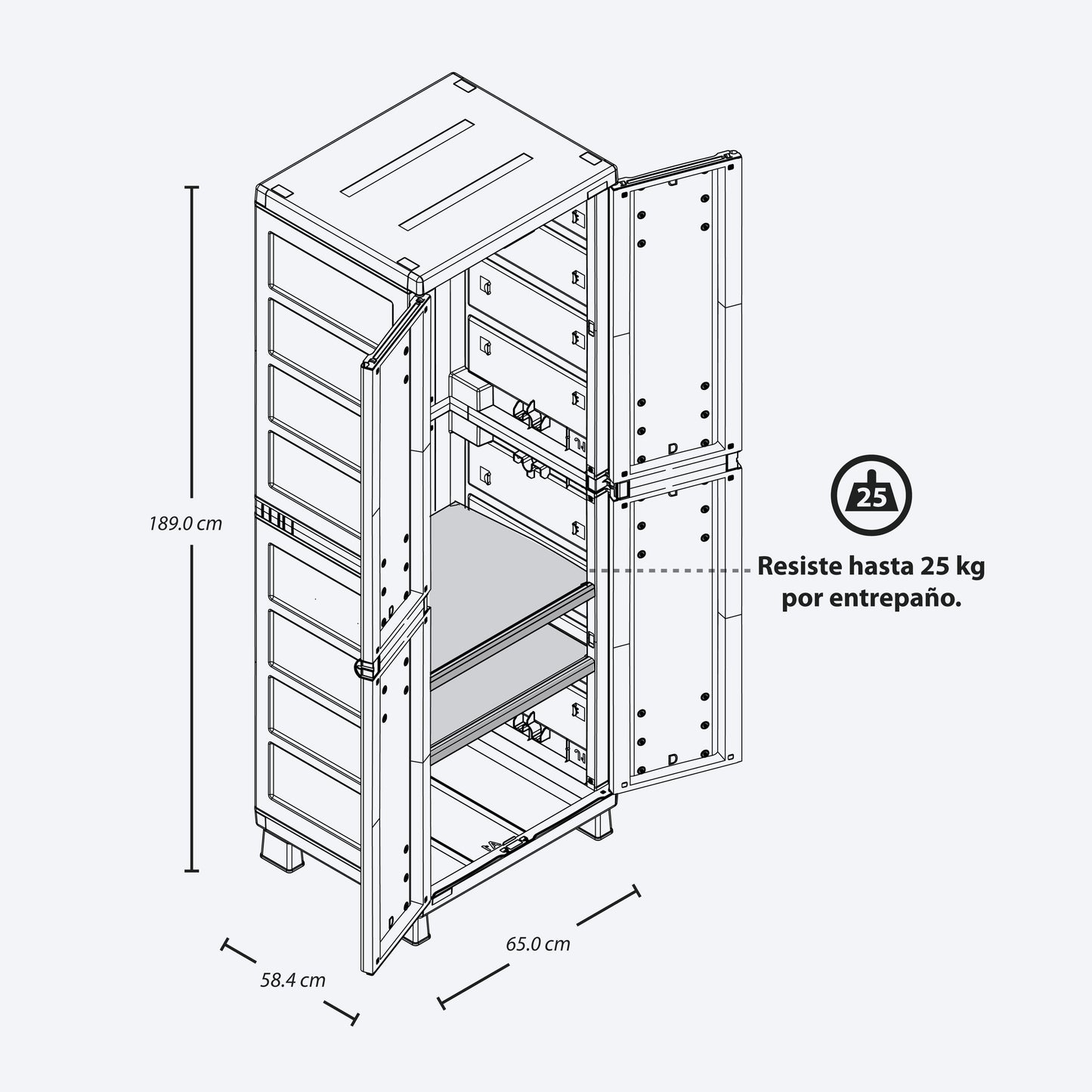 Armario para ropa Rattan wengue de Rimax - Pa´la house