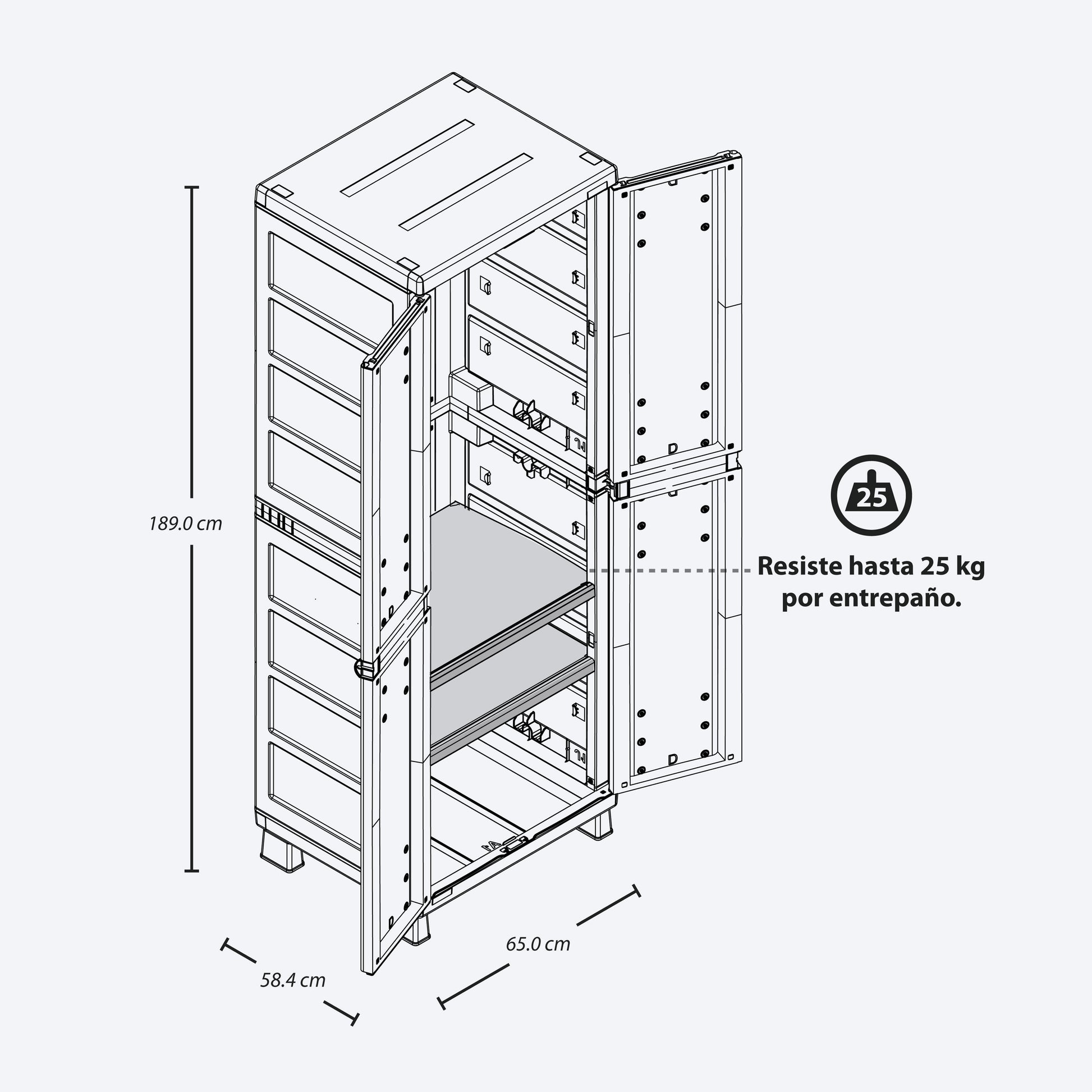 Armario para ropa Rattan wengue de Rimax - Pa´la house