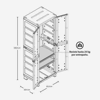 Armario para ropa Rattan wengue de Rimax - Pa´la house