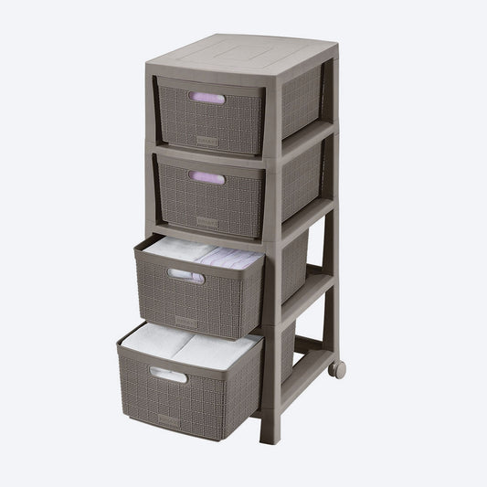 Cajonero apariencia Fique de 4 gavetas de Rimax