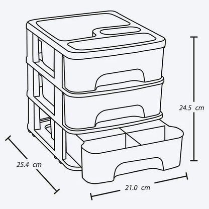 Gavetero pequeño con 3 gavetas de Rimax - Pa´la house