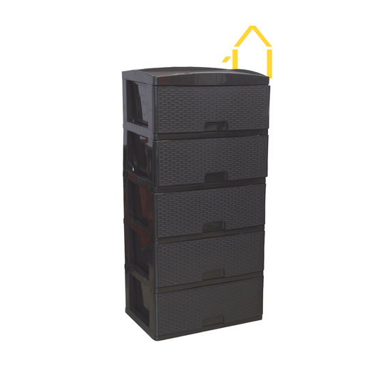Practimueble grande x 5, Rattan wengue