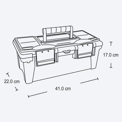Caja de herramientas 16 pulgadas con tapa organizadora Rimax