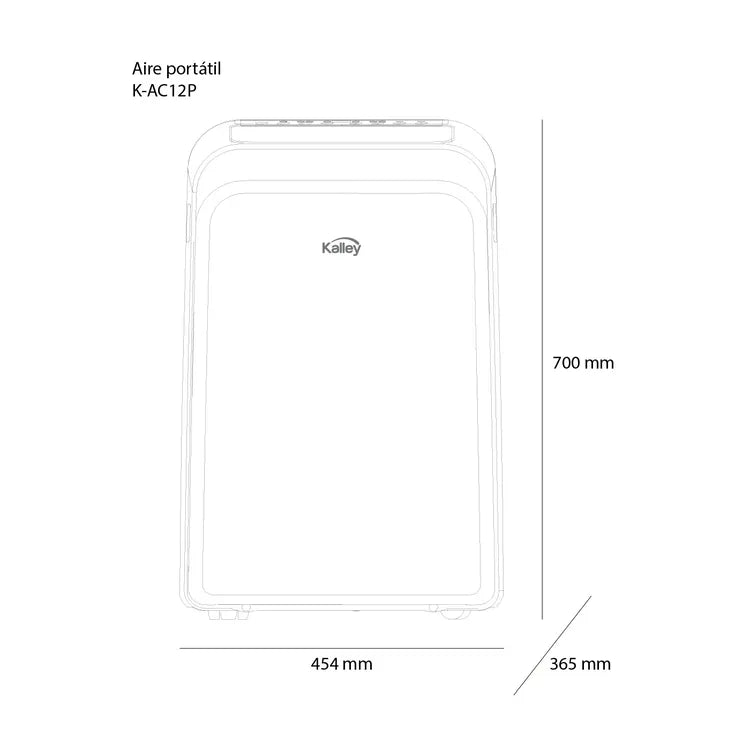 Aire Acondicionado Portátil Kalley 12000 BTU – Potencia y Comodidad en tu Hogar - Pa´la house