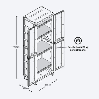 Armario grande de apariencia Rattan de Rimax. - Pa´la house