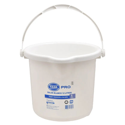 Balde blanco de 12 litros Pro de Task