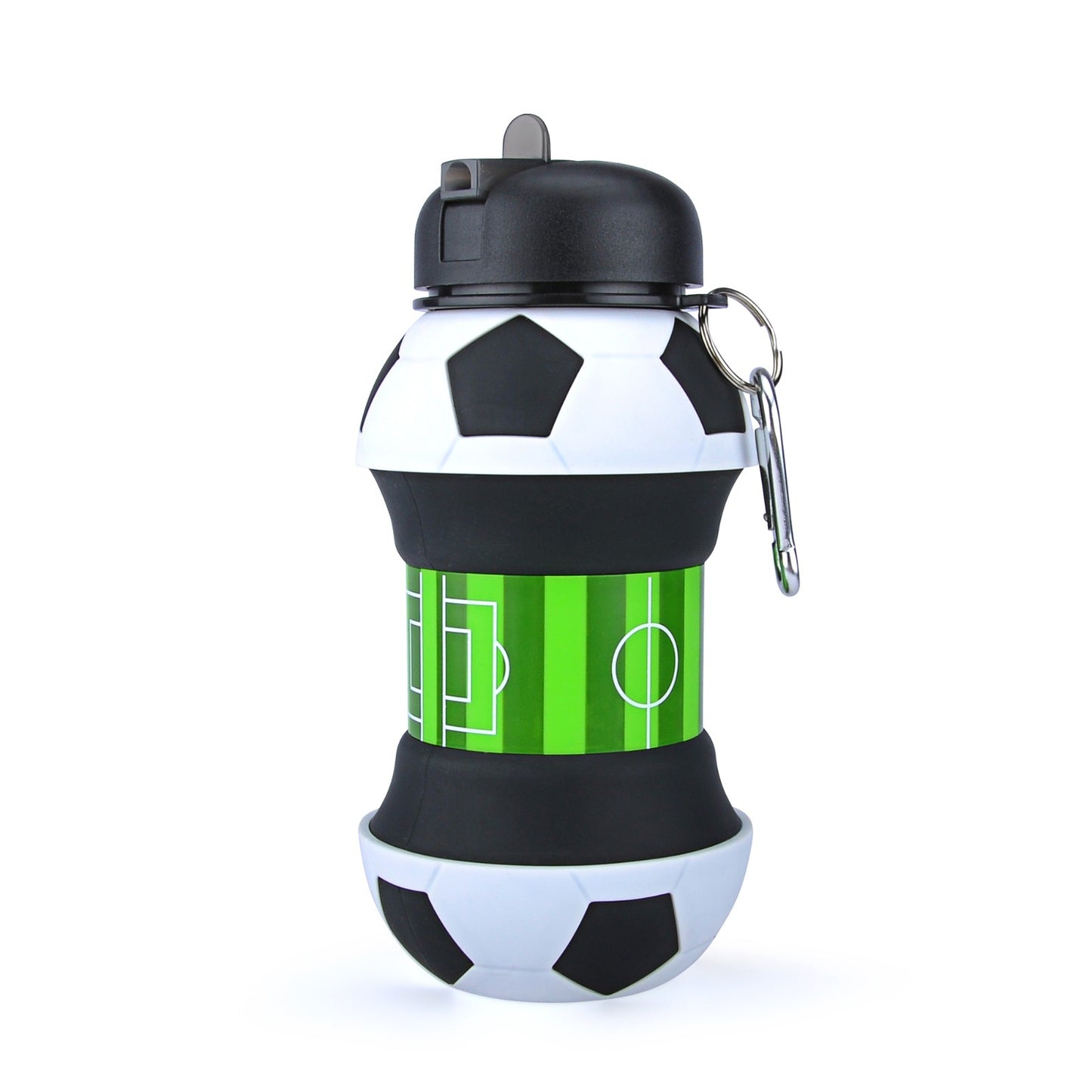 Botella Fútbol plegable de 500Ml en silicona. - Pa´la house