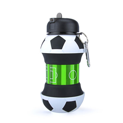 Botella Fútbol plegable de 500Ml en silicona. - Pa´la house