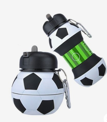Botella Fútbol plegable de 500Ml en silicona. - Pa´la house
