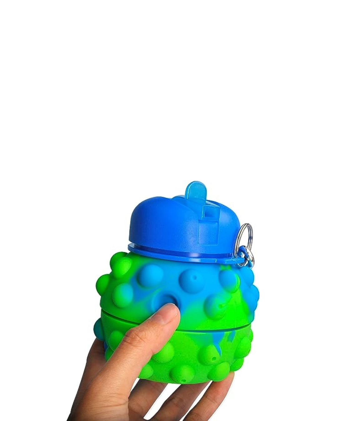 Botella Pop It plegable GreenBlue de 500Ml en silicona. - Pa´la house