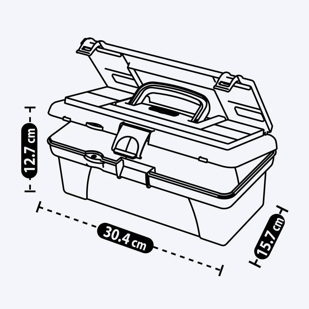 Caja Herramientas 12" con Tapa Organizadora de Rimax