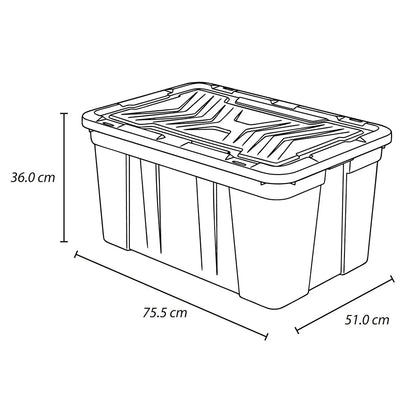 Cajon de 100 litros con tapa de Rimax