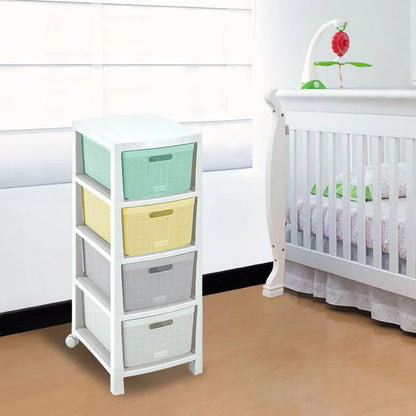 Cajonero Fique de 4 gavetas infantiles de Rimax - Pa´la house