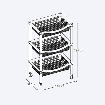 Canasta móvil rectangular de Rimax - Pa´la house