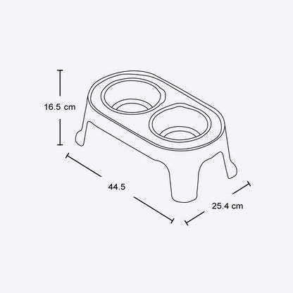 Comedero alto para mascotas Small de Rimax - Cómodo y saludable - Pa´la house