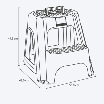 Escalesilla con tapa organizadora de Rimax
