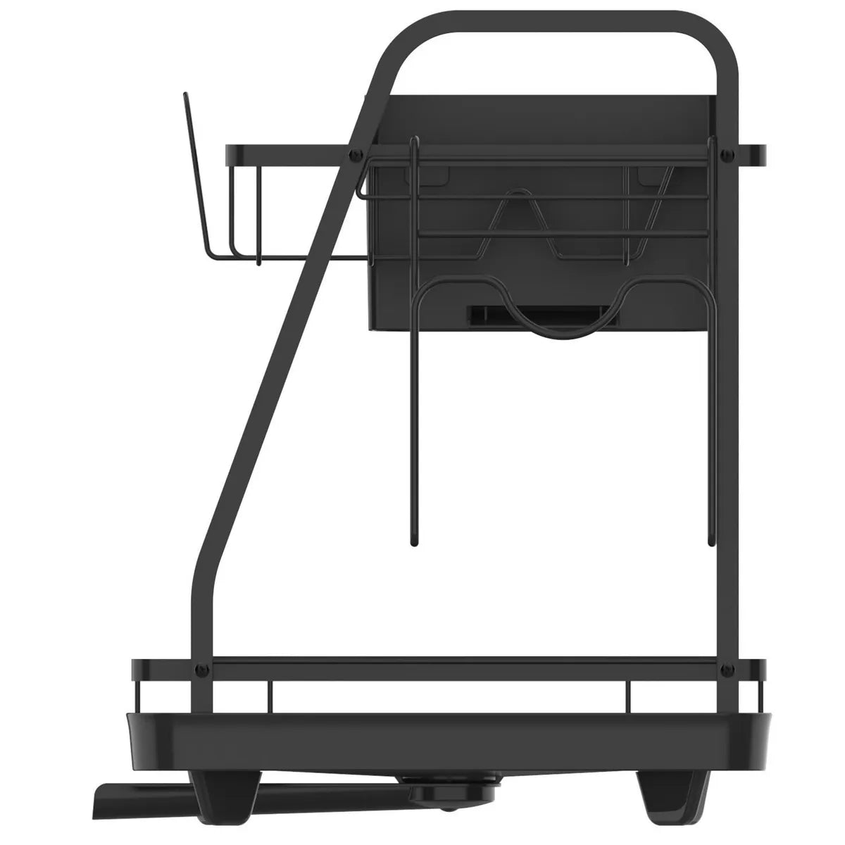 Escurridor de platos negro 2 niveles en acero