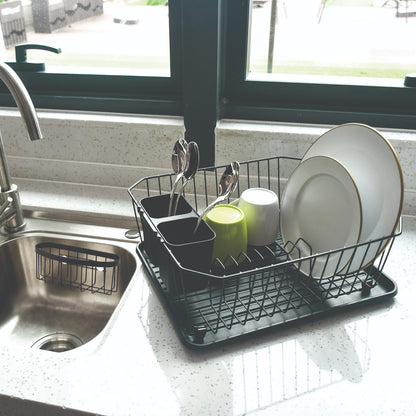 Set escurridor metálico de 3 piezas, negro. - Pa´la house