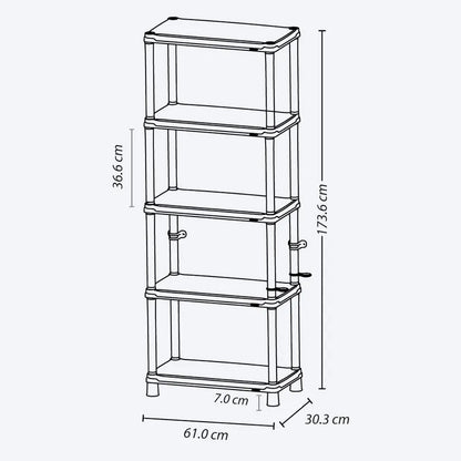 Estante sólido de 12 pulgadas con 5 niveles Rimax - Pa´la house