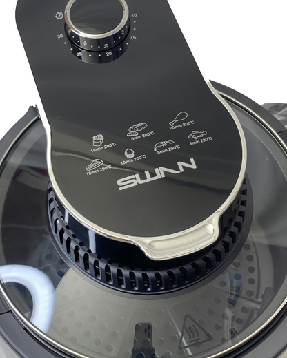 Freidora de aire Swan de 4 litros con tapa de vidrio. - Pa´la house