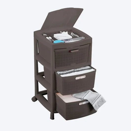 Gavetero Fique con 3 gavetas y tapa organizadora de Rimax - Pa´la house