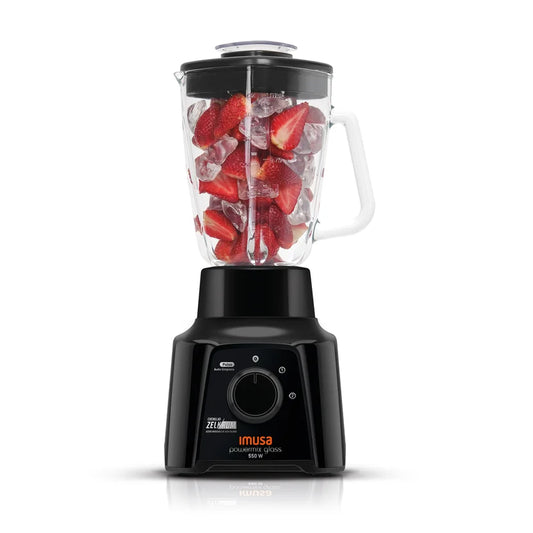 Licuadora Powermix Glass de 2 velocidades con vaso de vidrio de Imusa
