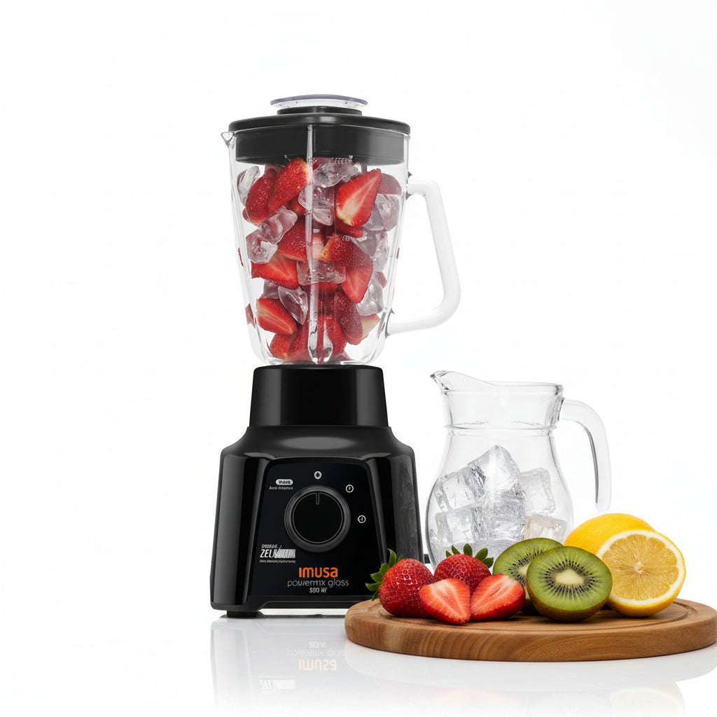 Licuadora Powermix Glass 2 velocidades negra de Imusa