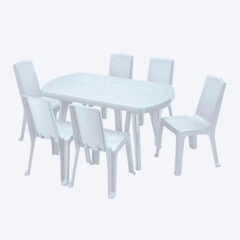 Mesa lotus de tamaño familiar ideal para 6 puestos rimax