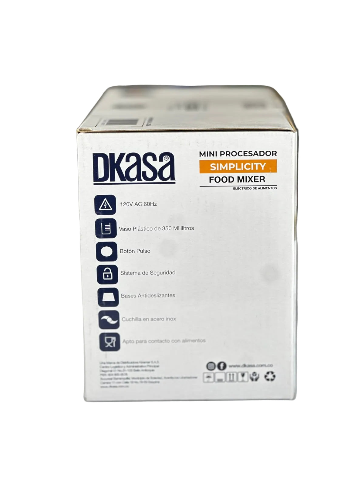 Mini procesador de alimentos eléctrico Dkasa