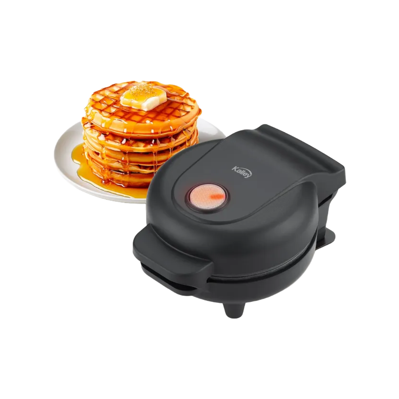 Mini Waflera Kalley compacta para preparar waffles caseros