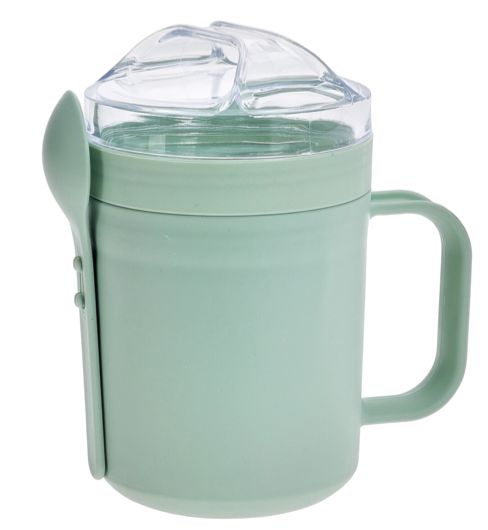 Mug con tapa y cuchara