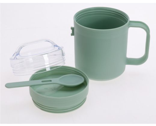 Mug con tapa y cuchara
