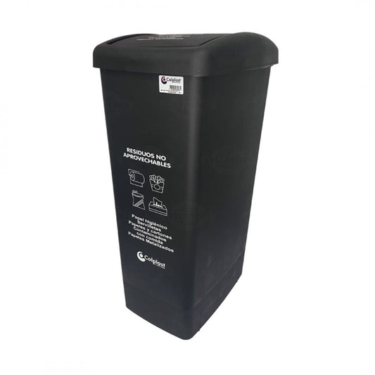 Papelera 55 LT tapa plana de Colplast. - Pa´la house
