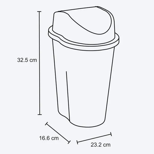 Papelera Style de 5 litros con tapa Vaiven de Rimax - Pa´la house