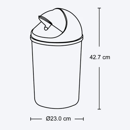 Papelera Tapa Móvil de 10 Litros metalizada de Rimax - Pa´la house