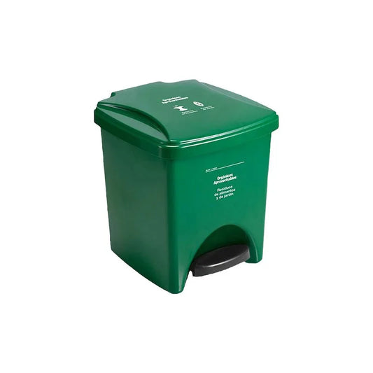 Papelera cuadrada de pedal de 22 litros peletizada de Colplast - Pa´la house