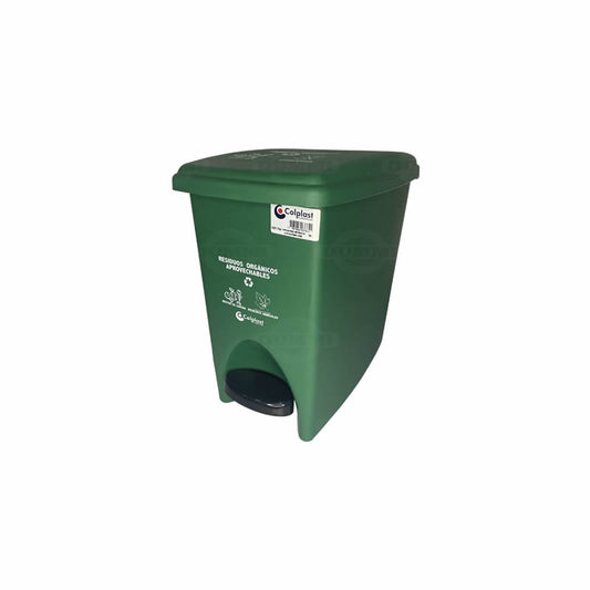Papelera rectangular de pedal de 12 litros de Colplast. - Pa´la house