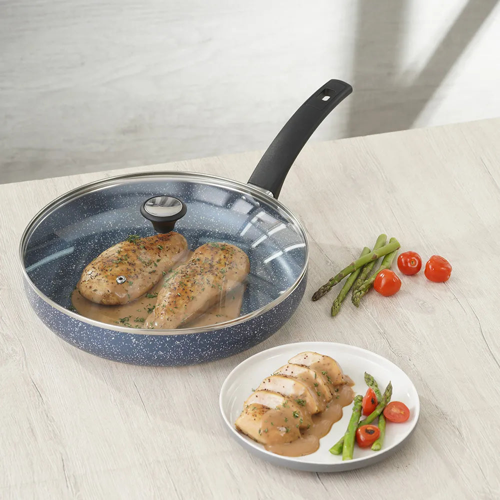Sartén Amatista de 30 cms con tapa de vidrio Universal