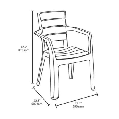 Silla Barú con brazos de Rimax - Pa´la house