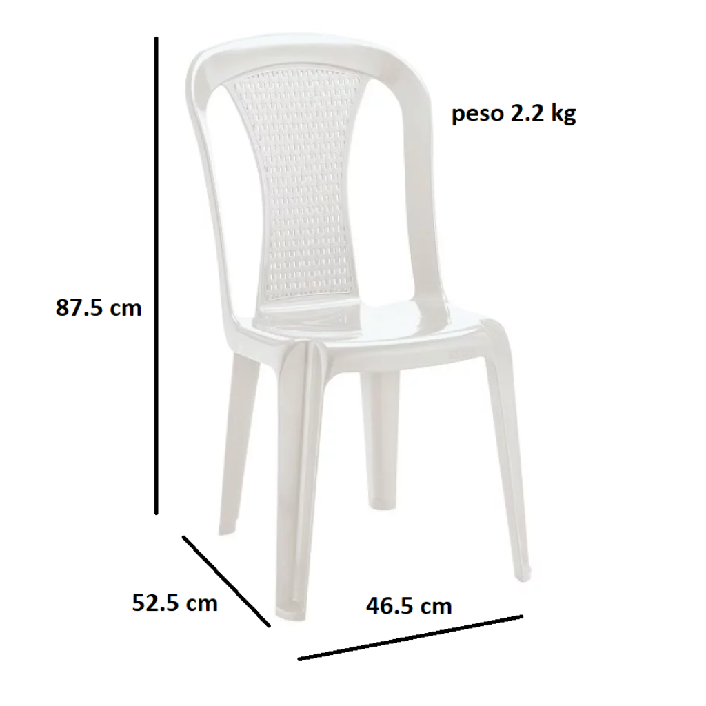 Silla Samba Ecológica Rimax | Resistente, Apilable y 100% Reciclada. - Pa´la house