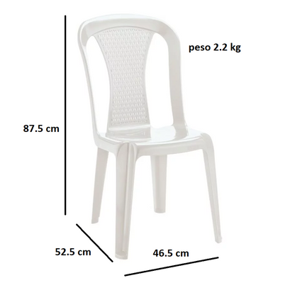 Silla Samba Ecológica Rimax | Resistente, Apilable y 100% Reciclada. - Pa´la house
