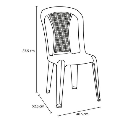 Silla Samba Rimax – Plástica, apilable y resistente para interiores y exteriores - Pa´la house