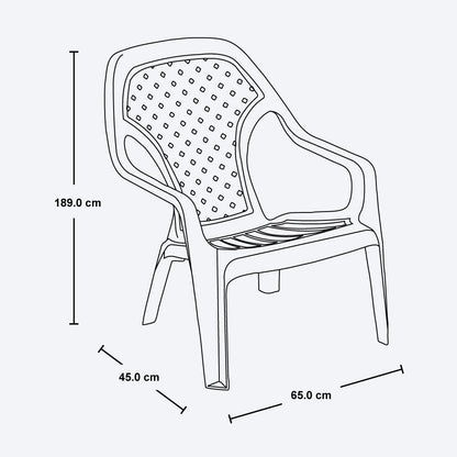 Silla Playera con brazos de Rimax.