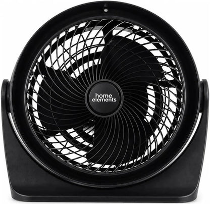 Ventilador 8” Negro de 3 Velocidades Home Elements