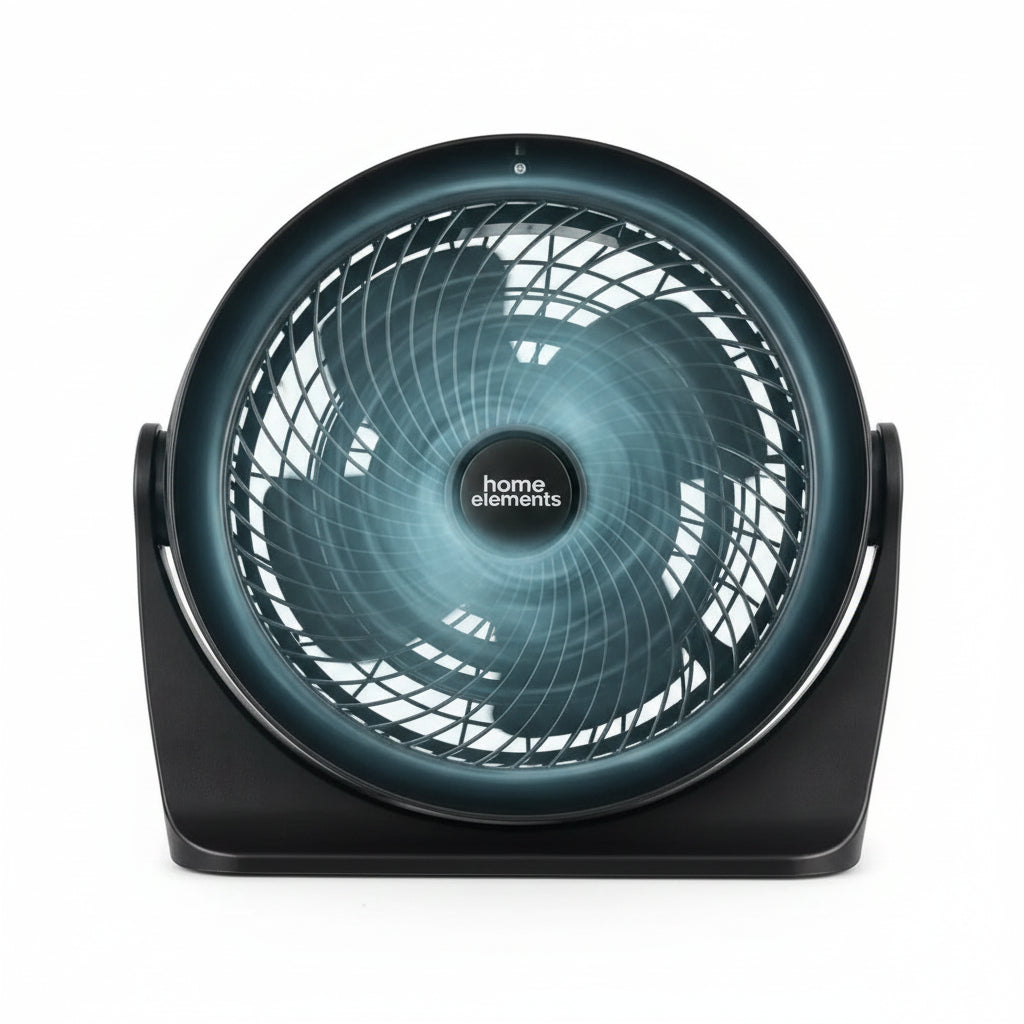Ventilador 8” Negro de 3 Velocidades Home Elements