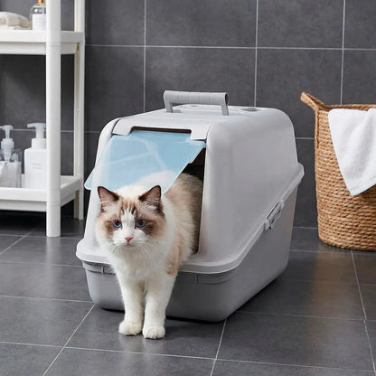 Arenero con puerta para Gato gris de Rimax