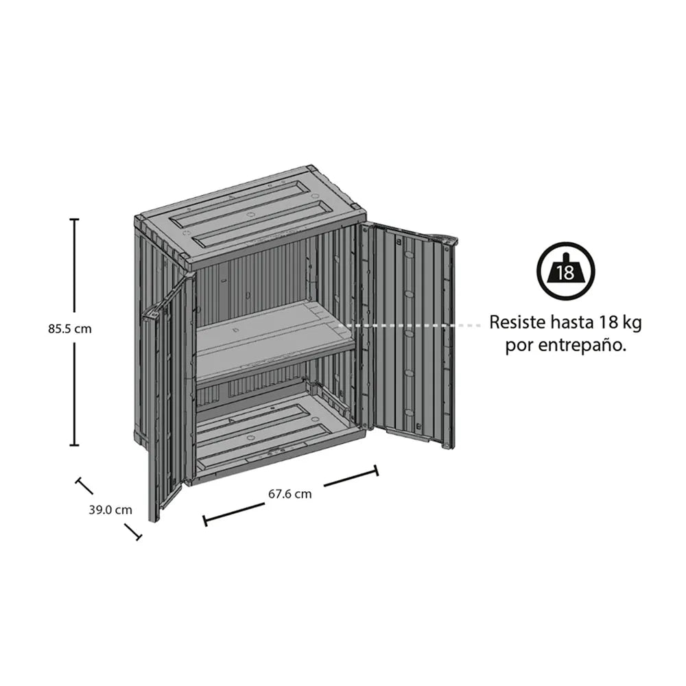 Armario mediano Liviano Home Mocca de Rimax