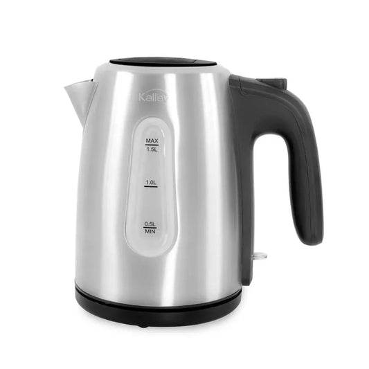 Hervidor de agua en acero inox de 1.5 litros marca Kalley.